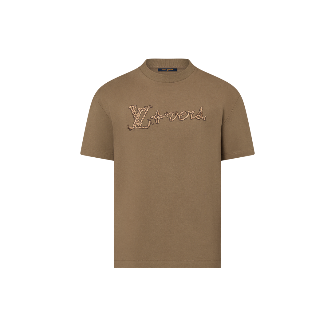 Embroidered Signature Cotton T-Shirt - Obs 15 - 1AFXP0 | LOUIS VUITTON